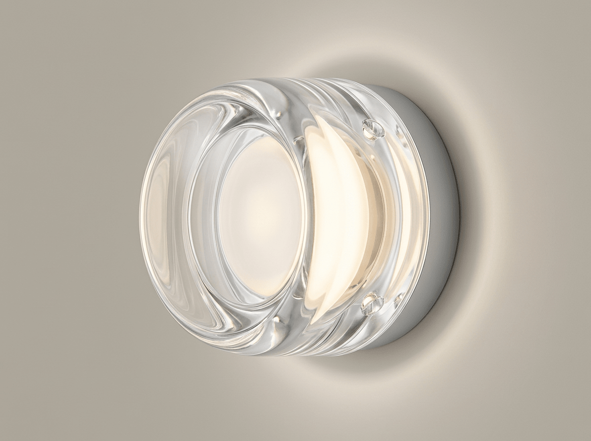 Amber Jelly Glass Wall Sconce — Warm LED Accent Light - Kolise
