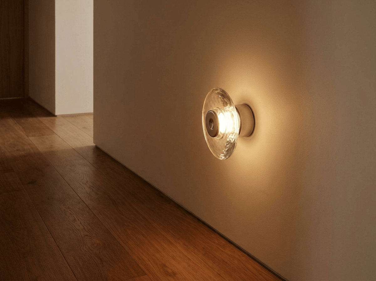 Harbour Glass Wall Sconce with Built-In LED Panel - Kolise