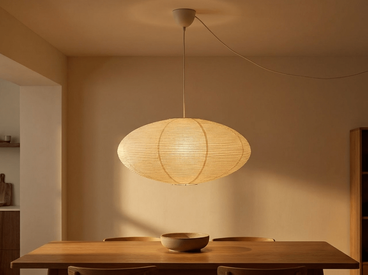 Washi-Style Paper Pendant Light for Kitchen & Dining - Kolise