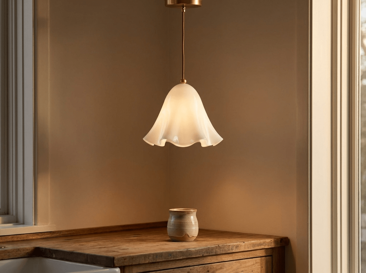 Meadow Glass Pendant Light with Copper Cord - Kolise