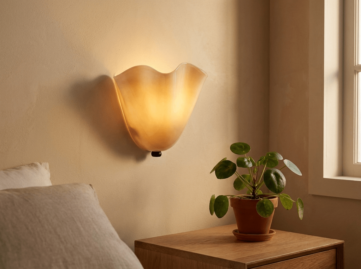 Willow Glass and Brass LED Wall Sconce - Kolise