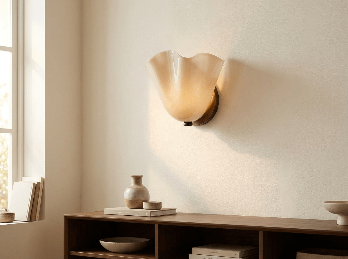 Willow Glass and Brass LED Wall Sconce - Kolise