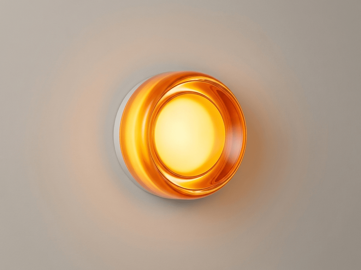Amber Jelly Glass Wall Sconce — Warm LED Accent Light - Kolise
