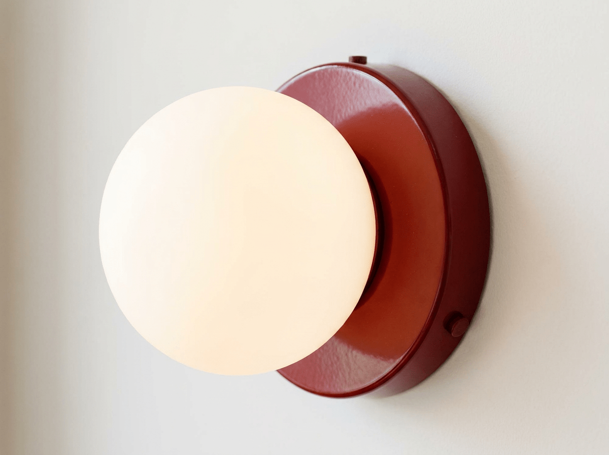 Coloured Glass Wall Sconce — Adjustable Cord LED Light - Kolise