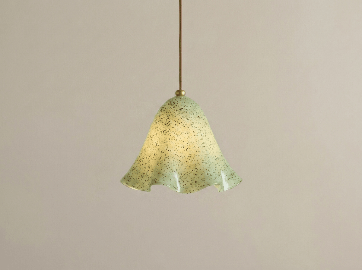 Meadow Glass Pendant Light with Copper Cord - Kolise