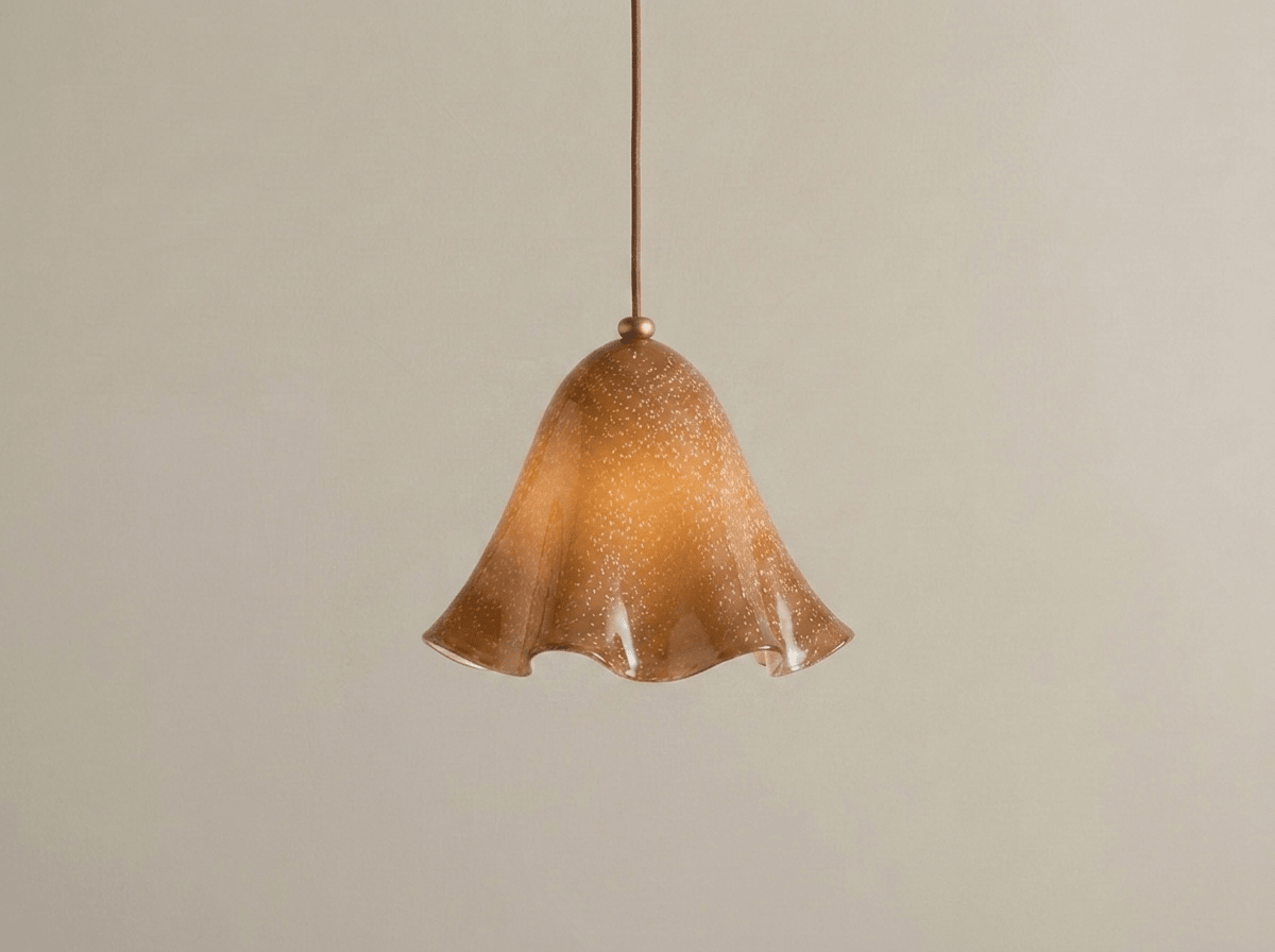 Meadow Glass Pendant Light with Copper Cord - Kolise