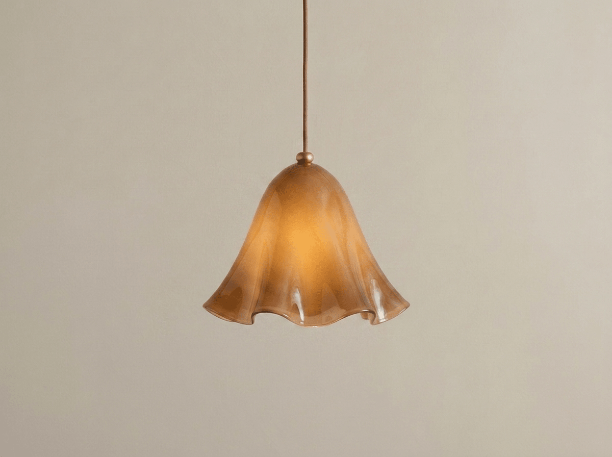 Meadow Glass Pendant Light with Copper Cord - Kolise