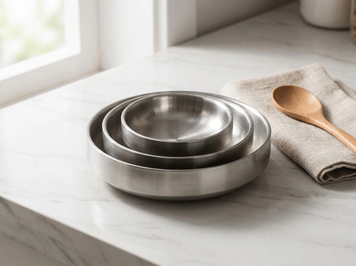 Harbor Stainless Steel Dinner Plate | Durable Everyday Tableware - Kolise