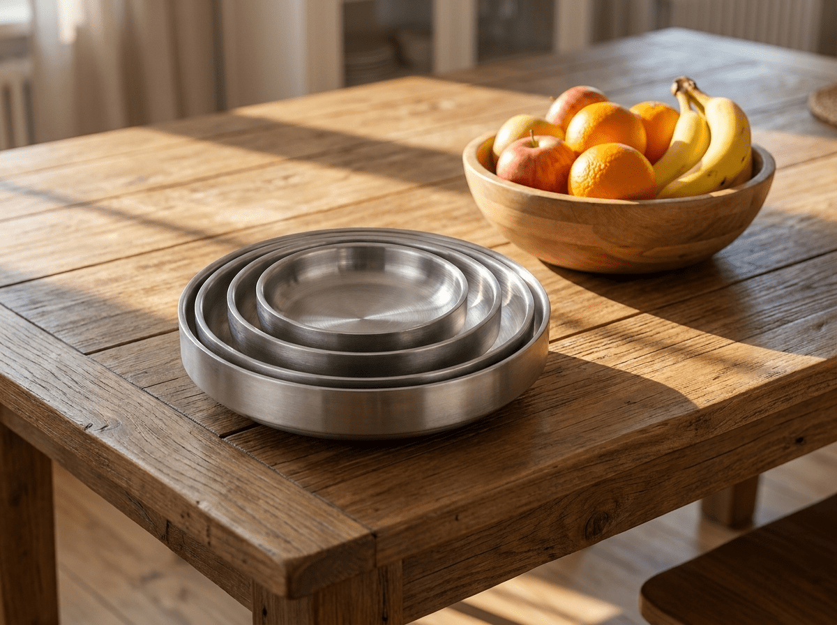 Harbor Stainless Steel Dinner Plate | Durable Everyday Tableware - Kolise