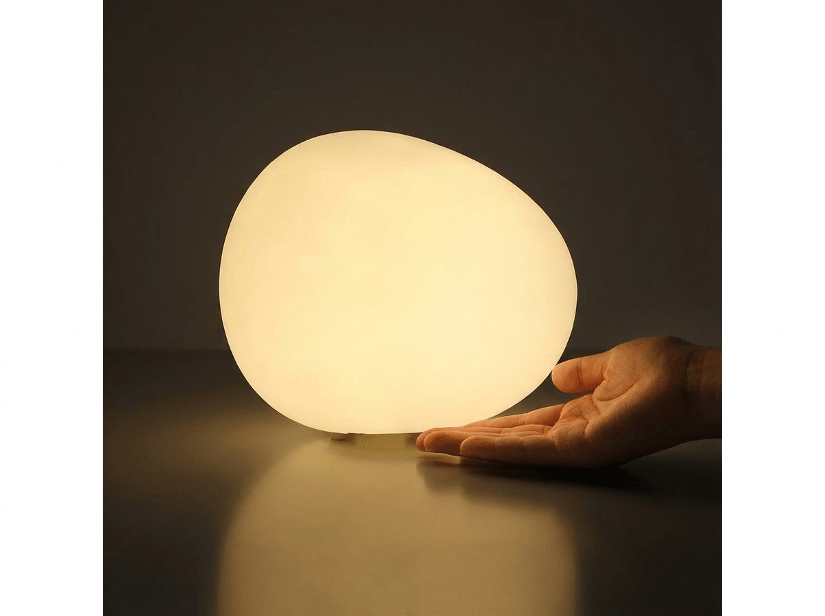 Cobblestone Touch-Free Table Lamp | Three-Tone LED with Rotating E27 Bulb - Kolise
