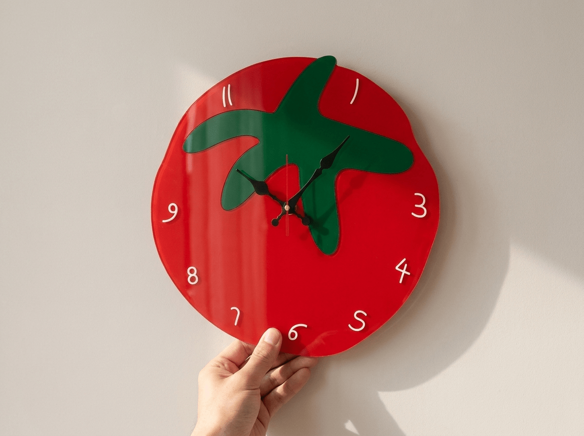 Harvest Tomato Silent Wall Clock | Playful Decor for Kitchen & Home - Kolise