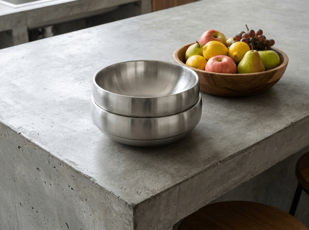 Harbor Anti-Scald Double Layer Steel Bowl | Stainless Serving Bowl - Kolise