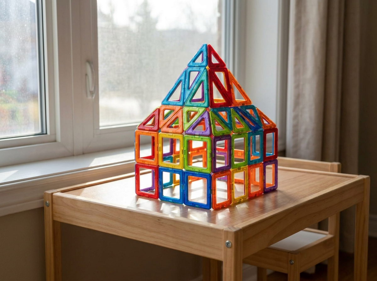 Spectrum Large-Tile Magnetic Building Set | 3D STEM Construction for Kids - Kolise