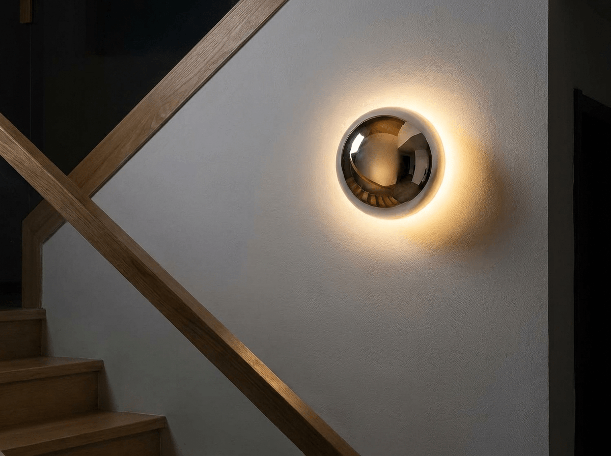 Orbit Circular Wall Sconce | Minimalist Metal Wall Light - Kolise