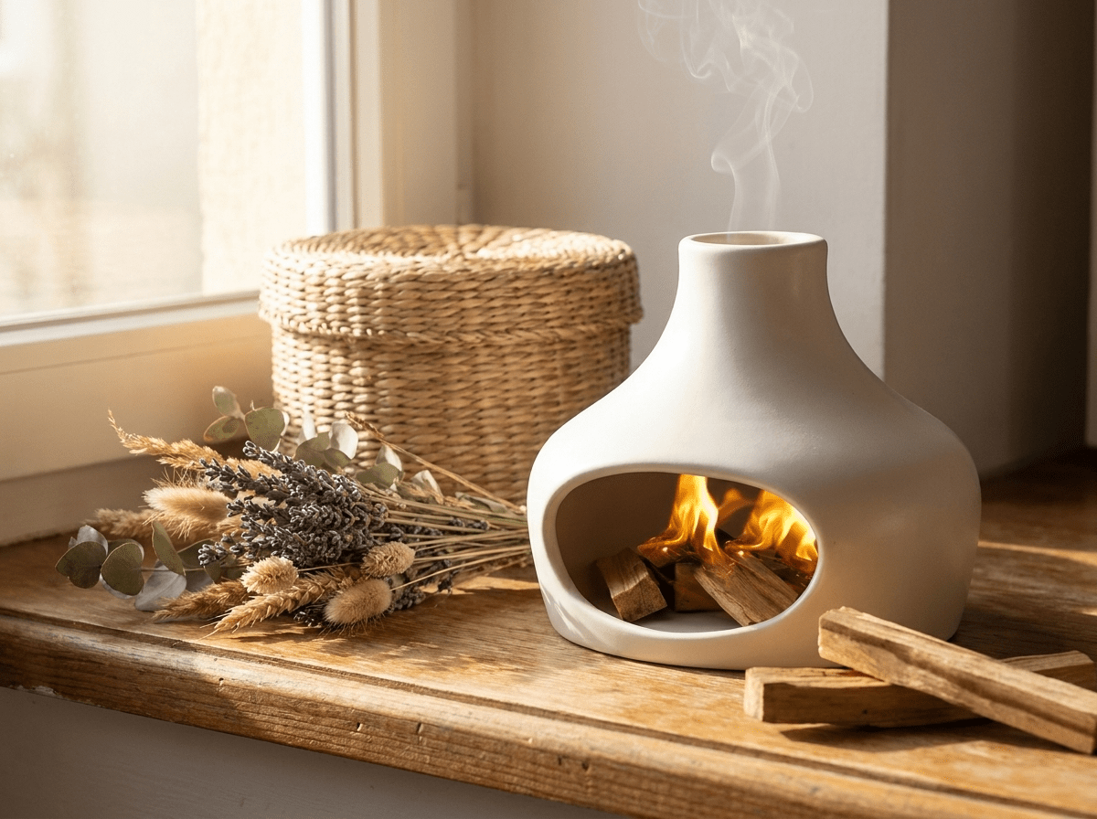 Chimney Ceramic Smudge Burner | Palo Santo Sage Holder - Kolise