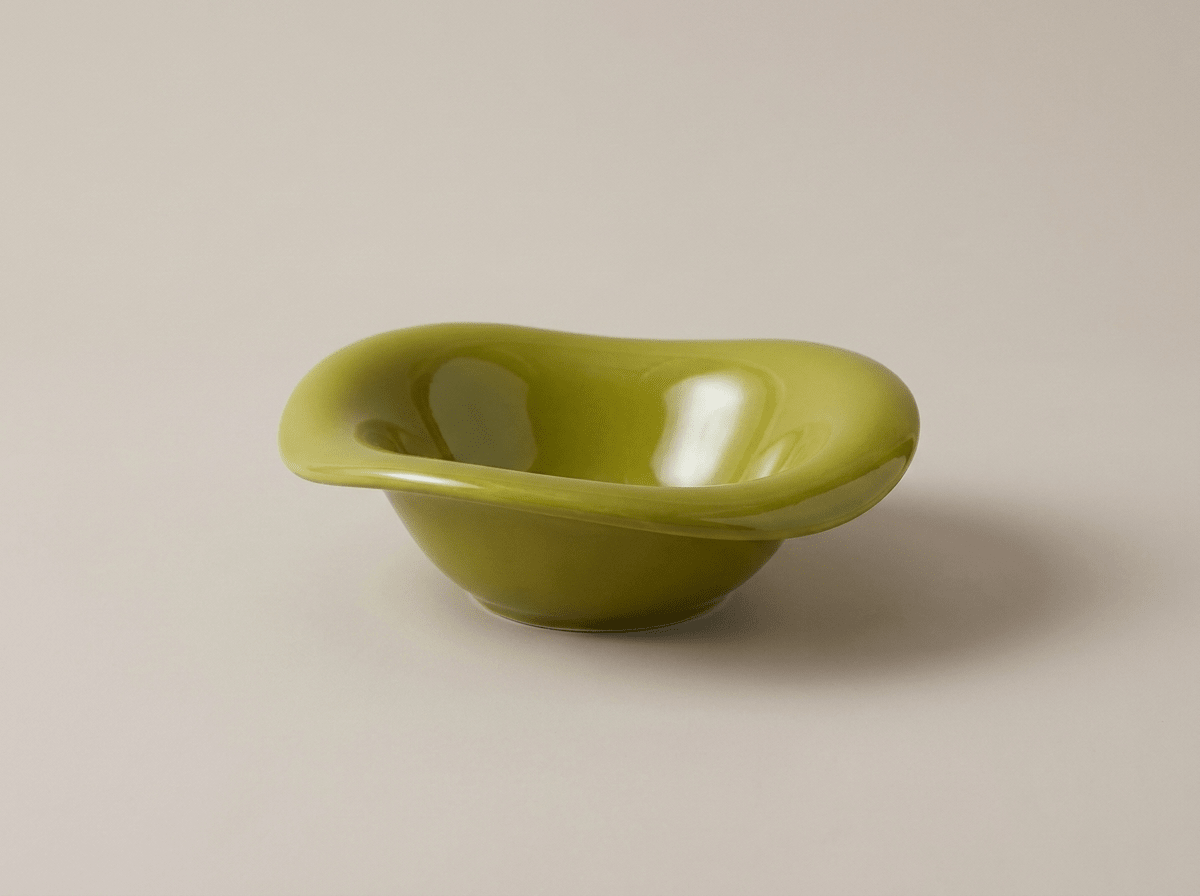 Ripple Ceramic Salad Bowl | Wavy Organic Dining Bowl - Kolise