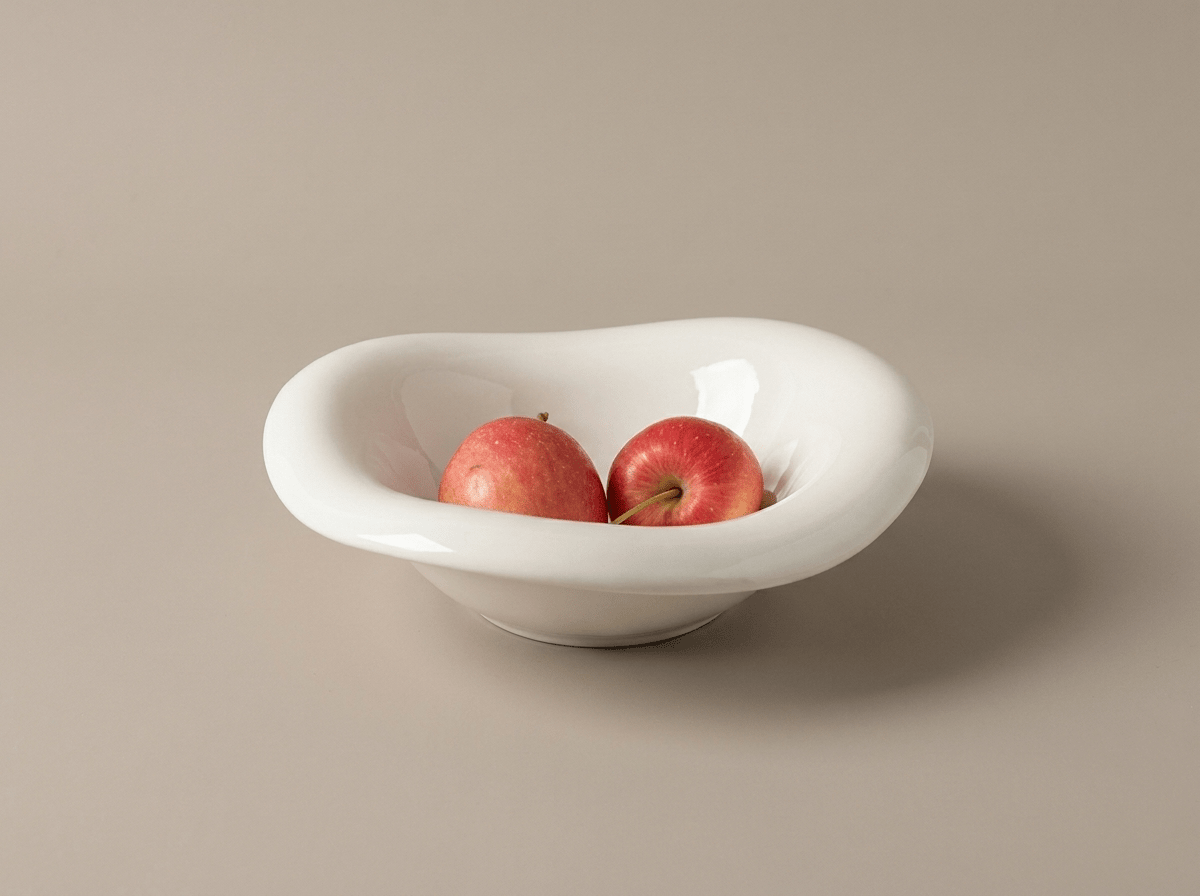 Ripple Ceramic Salad Bowl | Wavy Organic Dining Bowl - Kolise