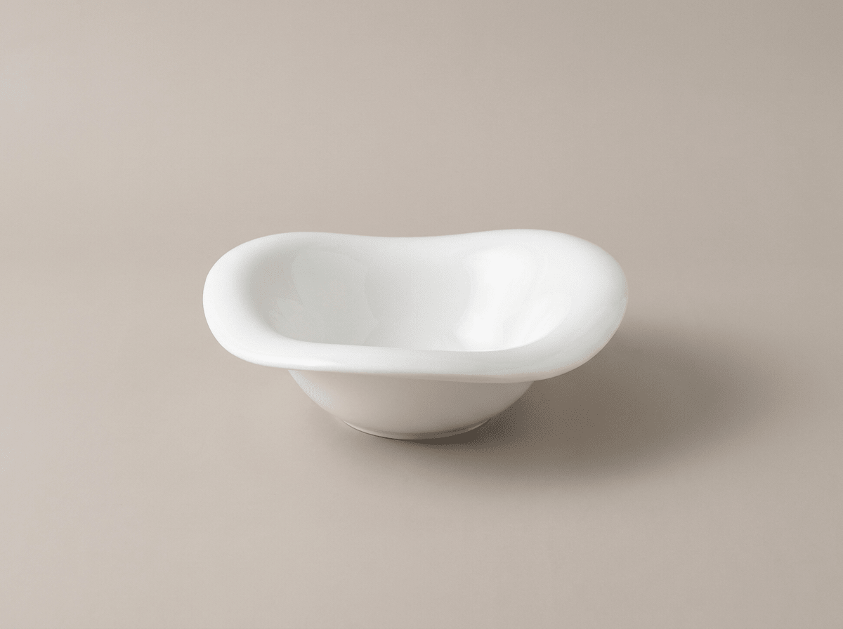 Ripple Ceramic Salad Bowl | Wavy Organic Dining Bowl - Kolise
