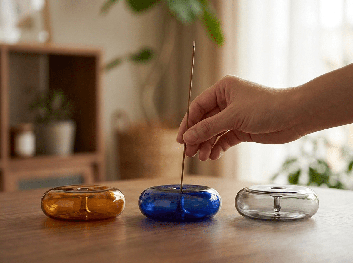 Halo Glass Incense Disc | Circular Glass Burner for Home Fragrance - Kolise