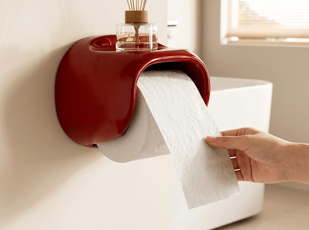 Punch-Free Wall-Mount Tissue Box | Transparent Toilet Paper Holder - Kolise
