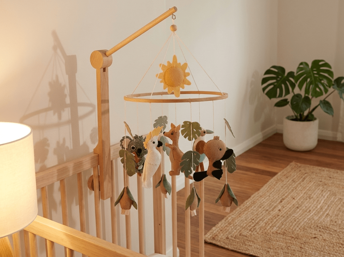 Nature's Wonders | Australia Animals Baby Mobile with Handcrafted Design | Engaging Crib Decor for Sensory Development - Kolise