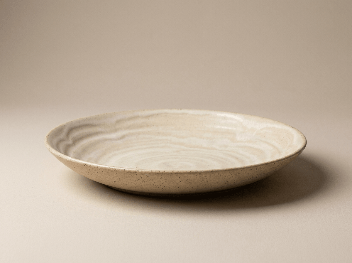 Artisan Stoneware Bowl | Handmade Ceramic Fruit & Snack Plate for Elegant Dining - Kolise