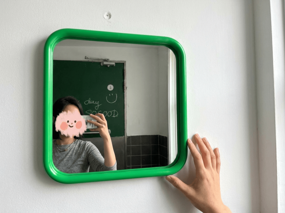 Modern Metal Frame Bathroom Mirror | Portable Wall Hanging Makeup Mirror for Easy Grooming and Stylish Decor - Kolise