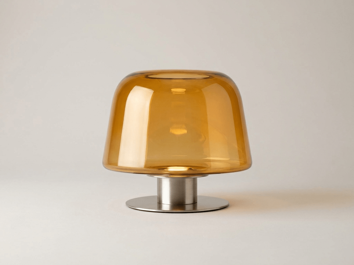 Elegant Glass Table Lamp | Minimalist LED Design for Cozy Bedroom Ambiance - Kolise
