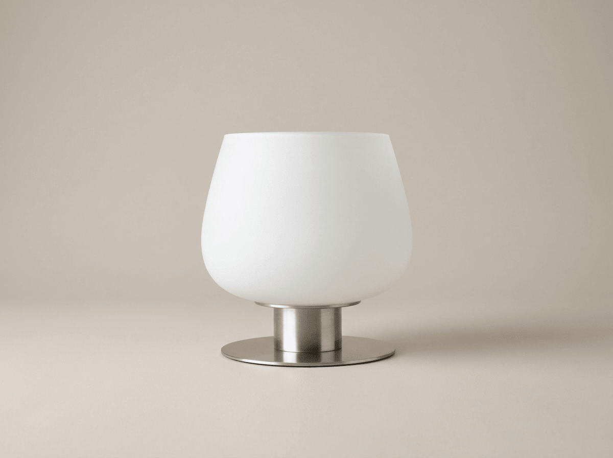 Elegant Glass Table Lamp | Minimalist LED Design for Cozy Bedroom Ambiance - Kolise