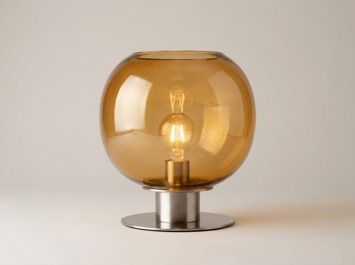 Elegant Glass Table Lamp | Minimalist LED Design for Cozy Bedroom Ambiance - Kolise