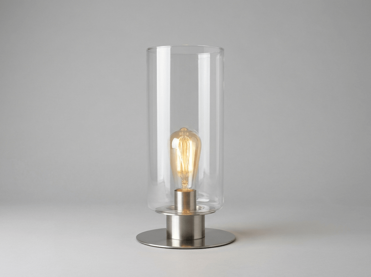 Elegant Glass Table Lamp | Minimalist LED Design for Cozy Bedroom Ambiance - Kolise