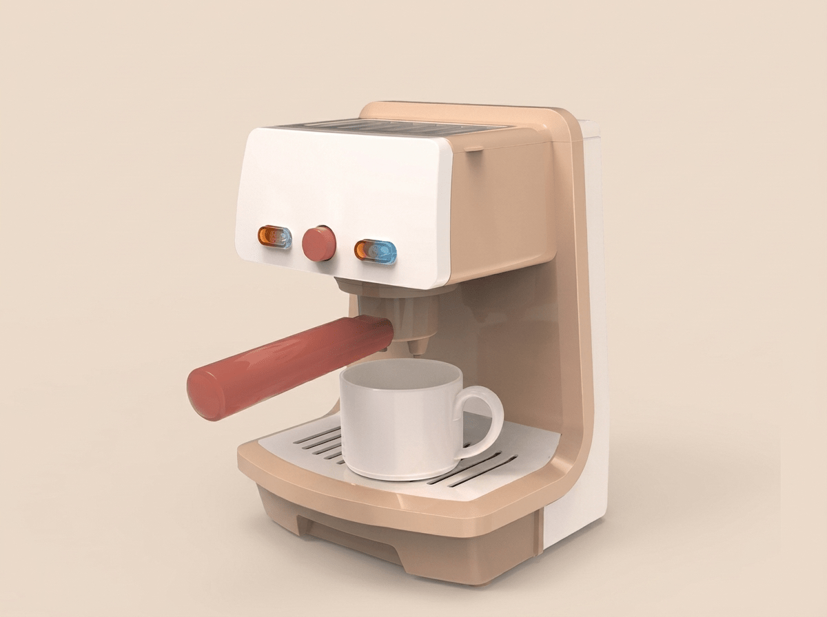 Creative Play | Coffee Machine Toy for Kids with Realistic Sounds & Lights | Educational Role-Playing Activity for Imaginative Learning - Kolise