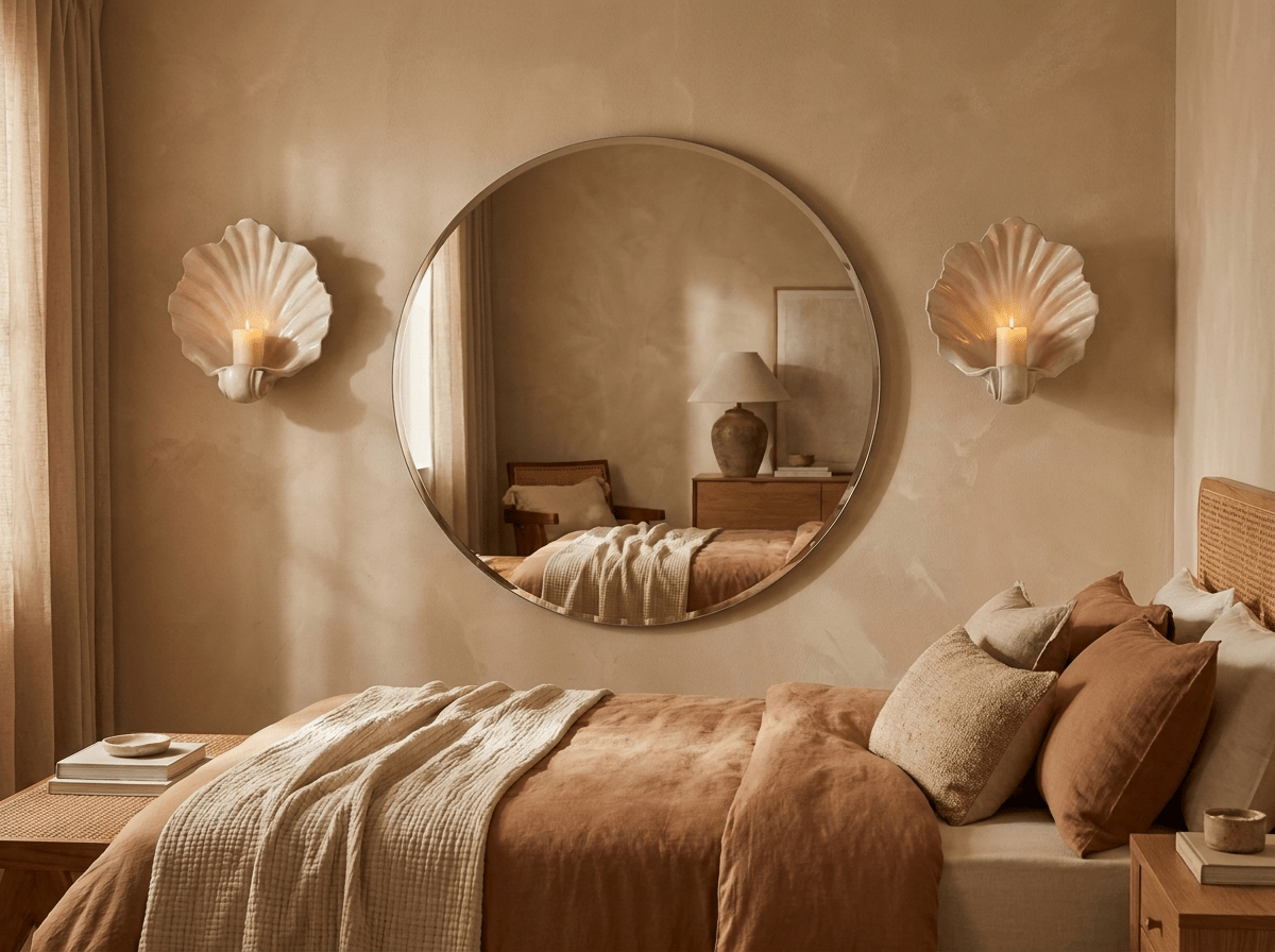Elegant Shell Wall-Mounted Candle Holder with Unique Design | Decorative Resin Stand for Ambient Lighting - Kolise
