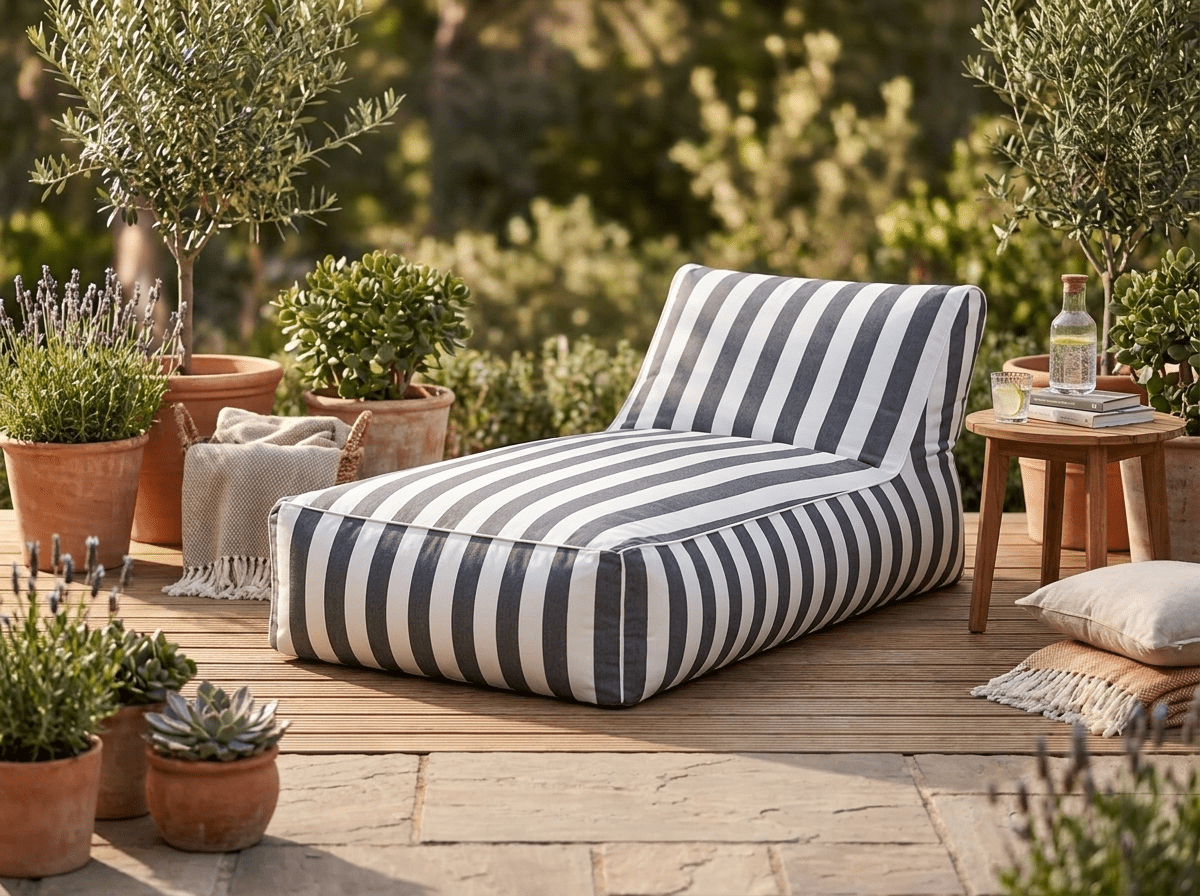 Outdoor Bean Bag Lounger Cover | Waterproof Oxford Fabric for Garden & Pool Relaxation - Kolise