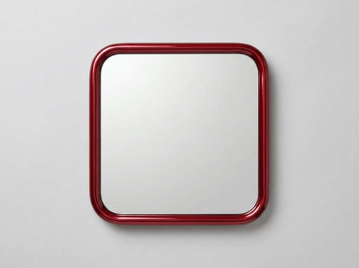 Modern Metal Frame Bathroom Mirror | Portable Wall Hanging Makeup Mirror for Easy Grooming and Stylish Decor - Kolise