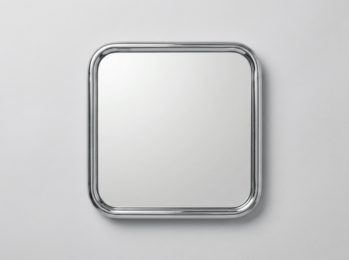 Modern Metal Frame Bathroom Mirror | Portable Wall Hanging Makeup Mirror for Easy Grooming and Stylish Decor - Kolise