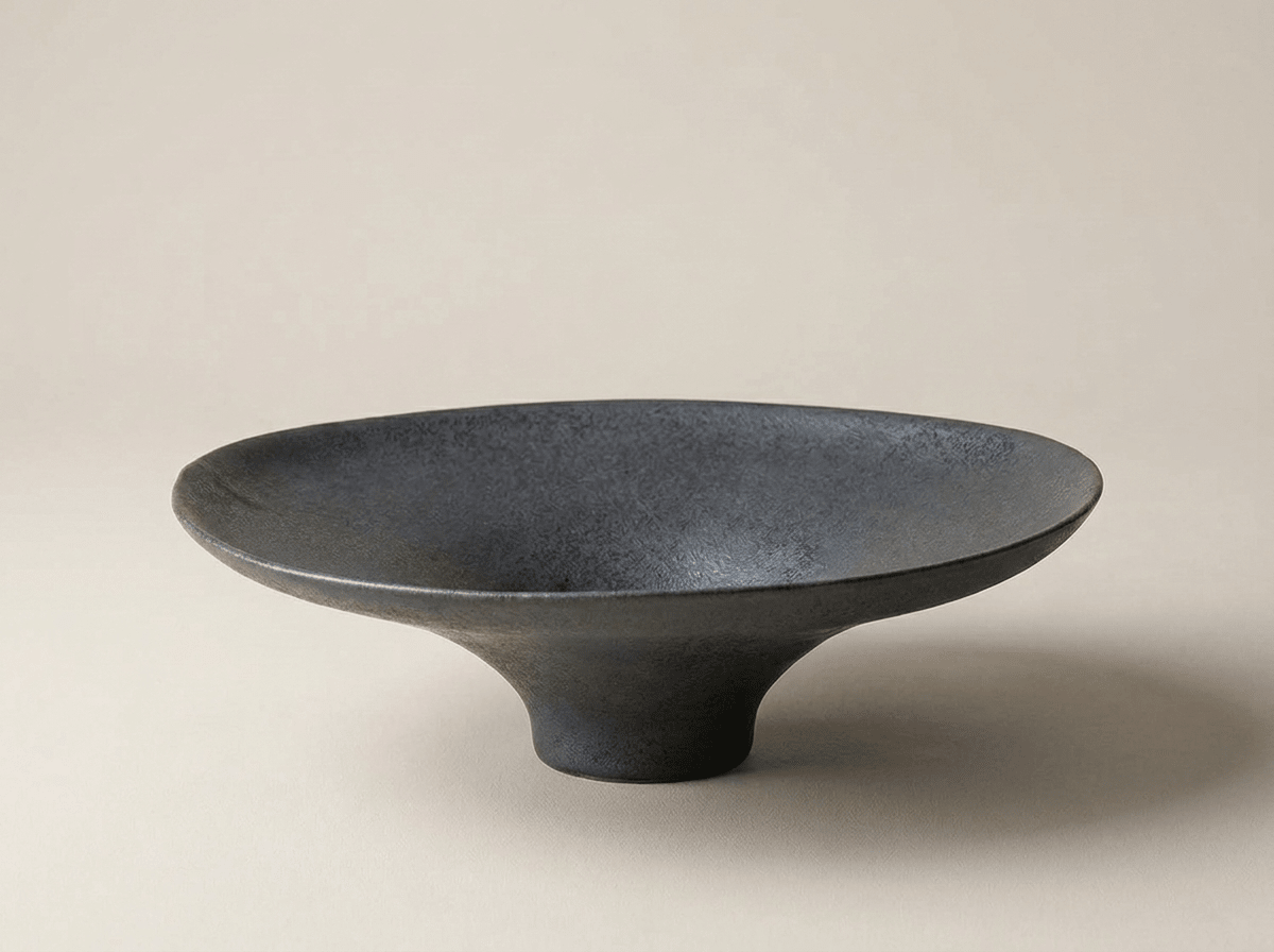 Artisan Stoneware Bowl | Handmade Ceramic Fruit & Snack Plate for Elegant Dining - Kolise