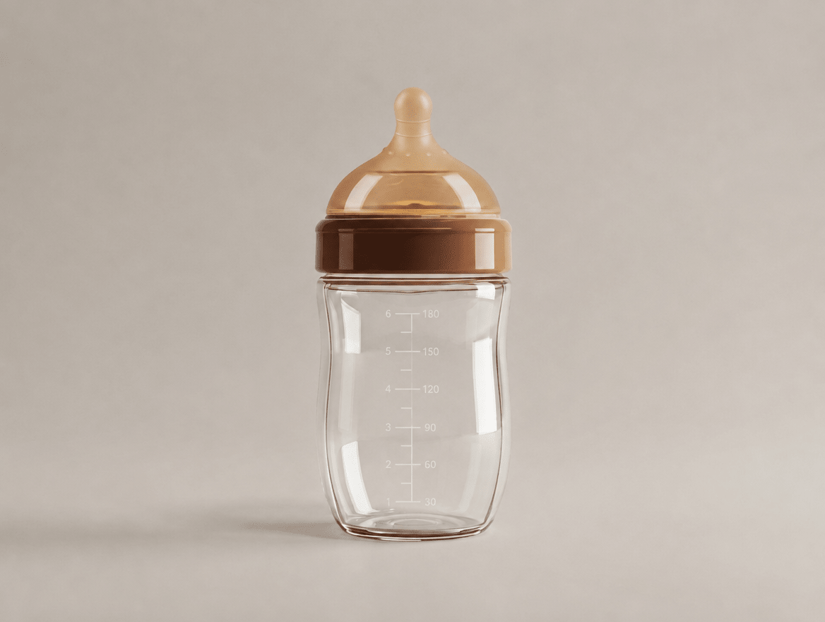 Nestling Glass Baby Bottle | Wide-Neck with Anti-Colic Valve - Kolise